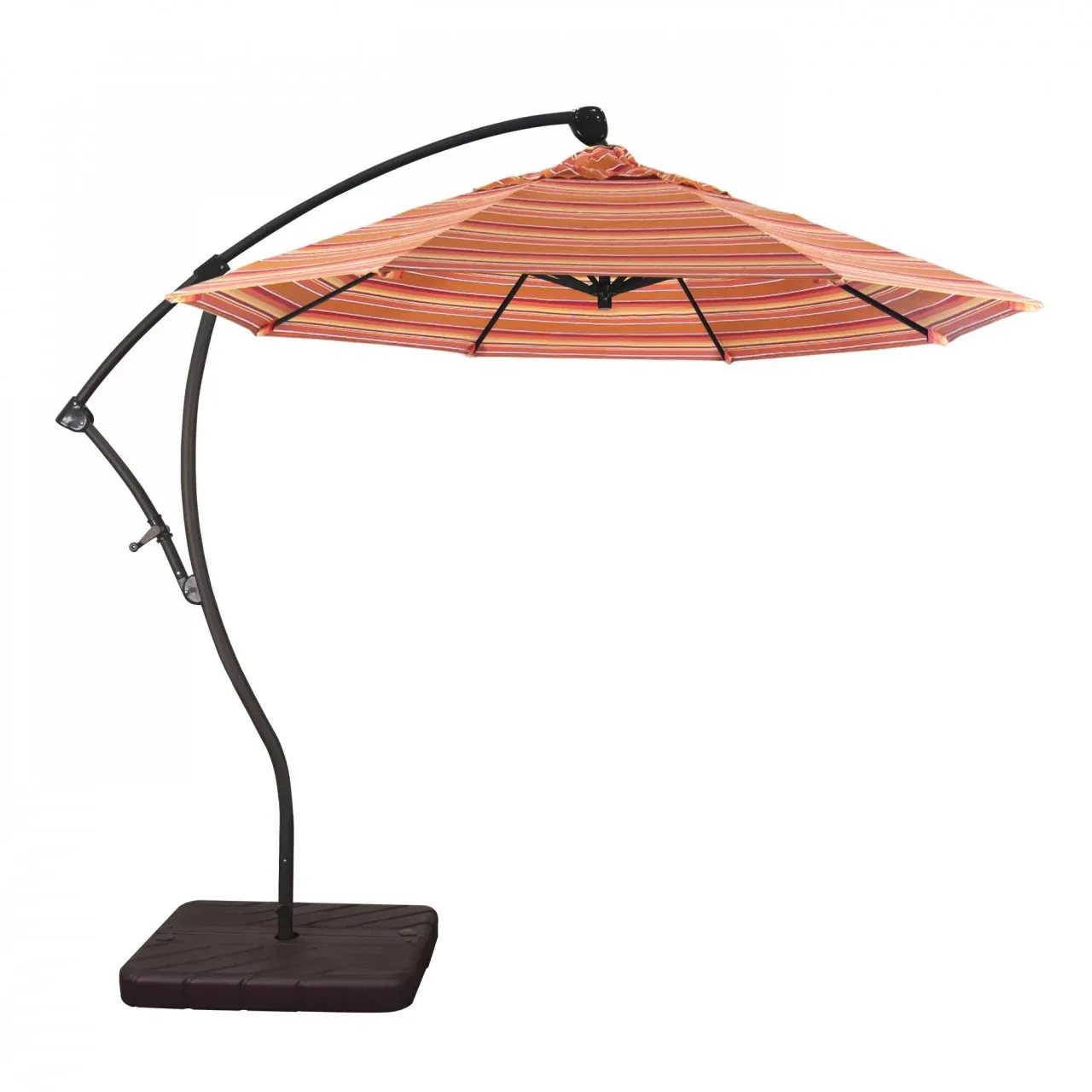 California Umbrella Bayside Series 9 ft Residential Cantilever Patio Umbrella - Durable Aluminum Construction with Crank Lift