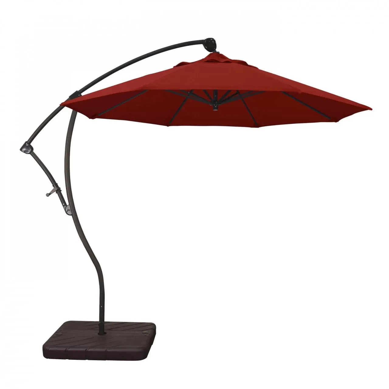 California Umbrella Bayside Series 9 ft Residential Cantilever Patio Umbrella - Durable Aluminum Construction with Crank Lift