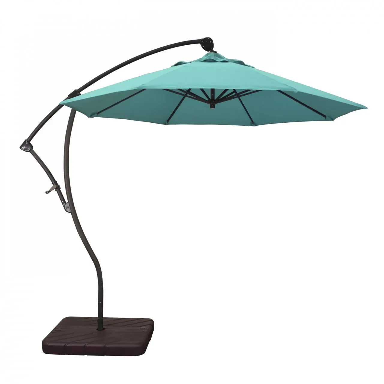 California Umbrella Bayside Series 9 ft Residential Cantilever Patio Umbrella - Durable Aluminum Construction with Crank Lift