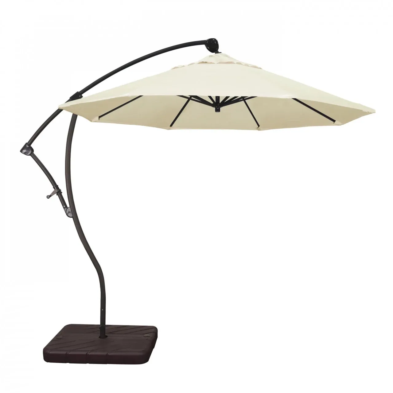 California Umbrella Bayside Series 9 ft Residential Cantilever Patio Umbrella - Durable Aluminum Construction with Crank Lift