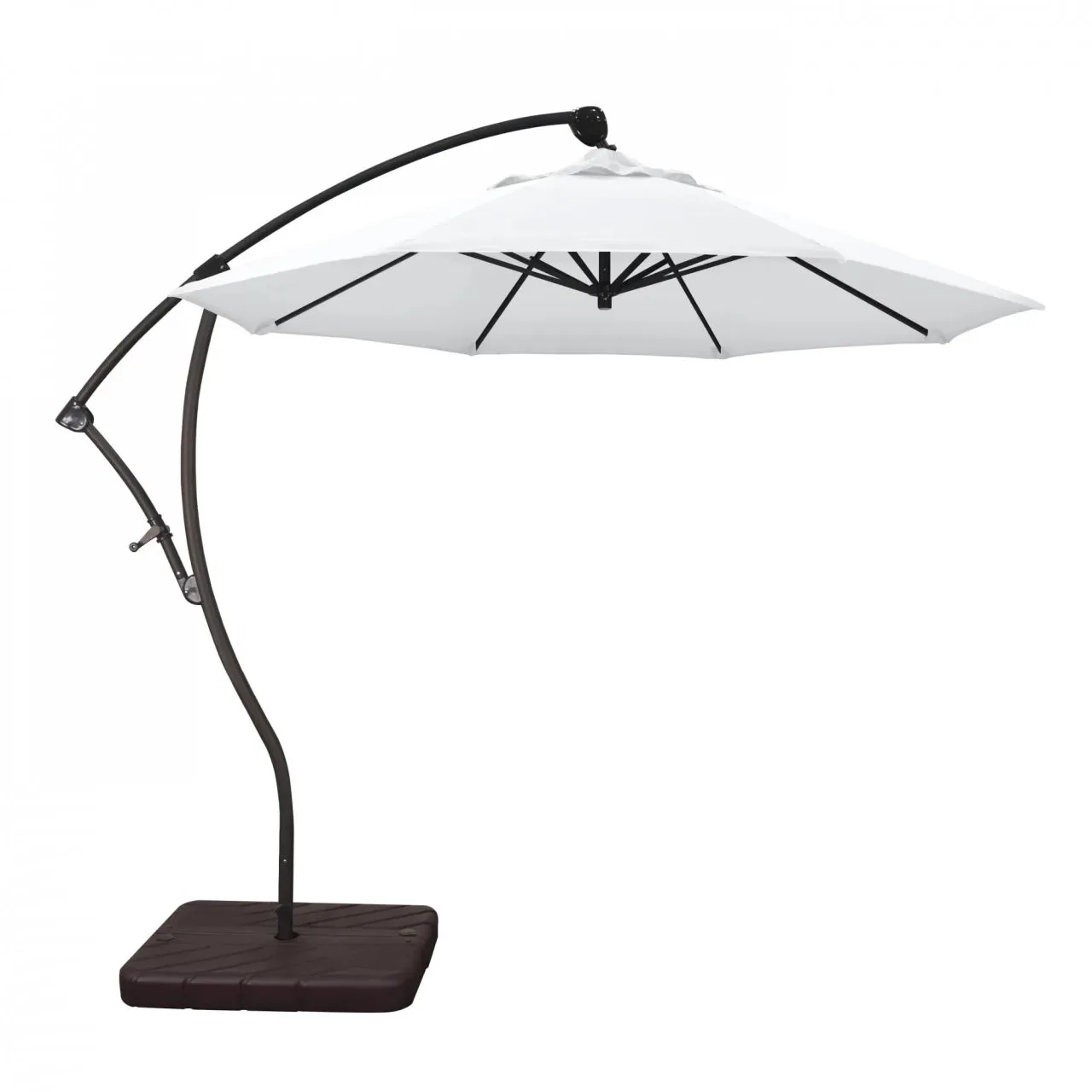 California Umbrella Bayside Series 9 ft Residential Cantilever Patio Umbrella - Durable Aluminum Construction with Crank Lift