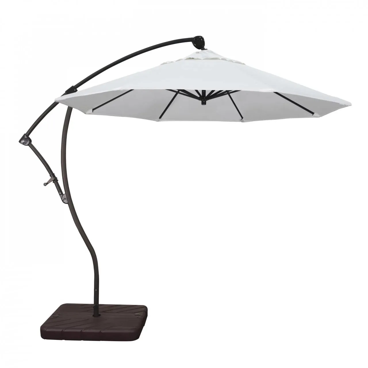 California Umbrella Bayside Series 9 ft Residential Cantilever Patio Umbrella - Durable Aluminum Construction with Crank Lift
