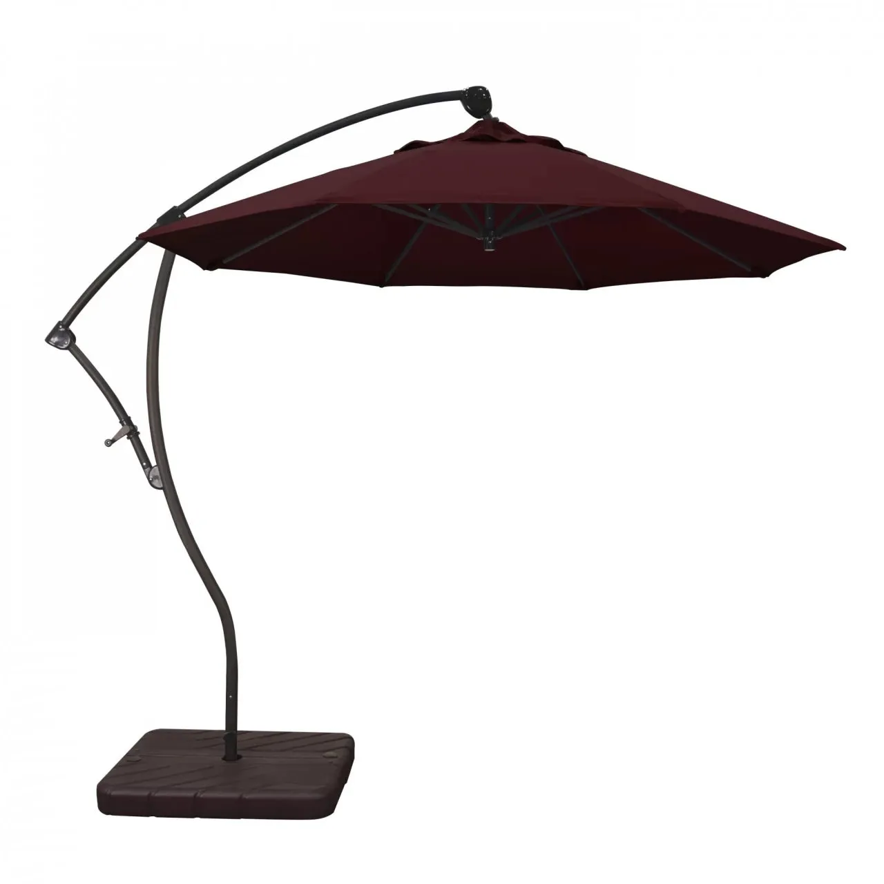 California Umbrella Bayside Series 9 ft Residential Cantilever Patio Umbrella - Durable Aluminum Construction with Crank Lift