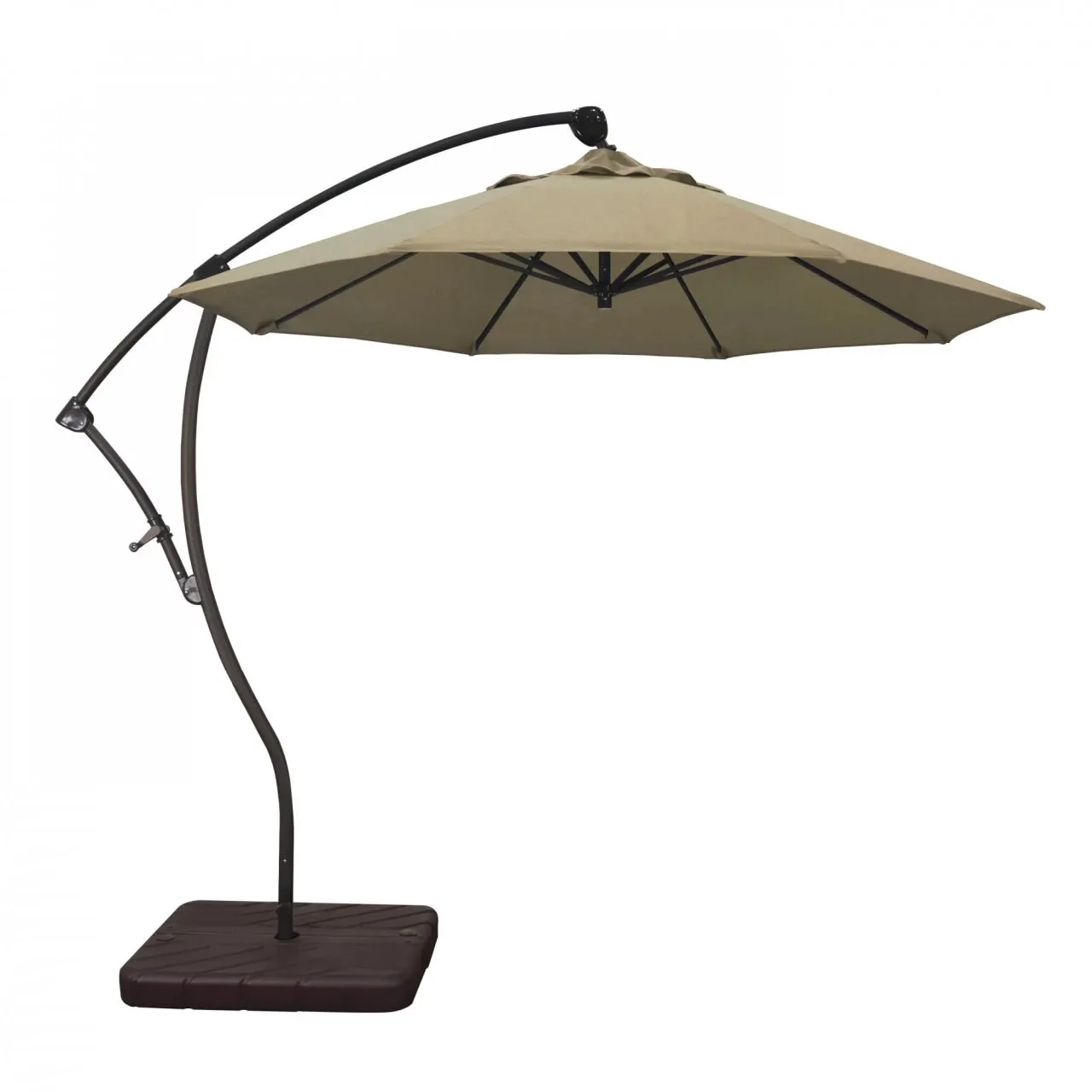 California Umbrella Bayside Series 9 ft Residential Cantilever Patio Umbrella - Durable Aluminum Construction with Crank Lift