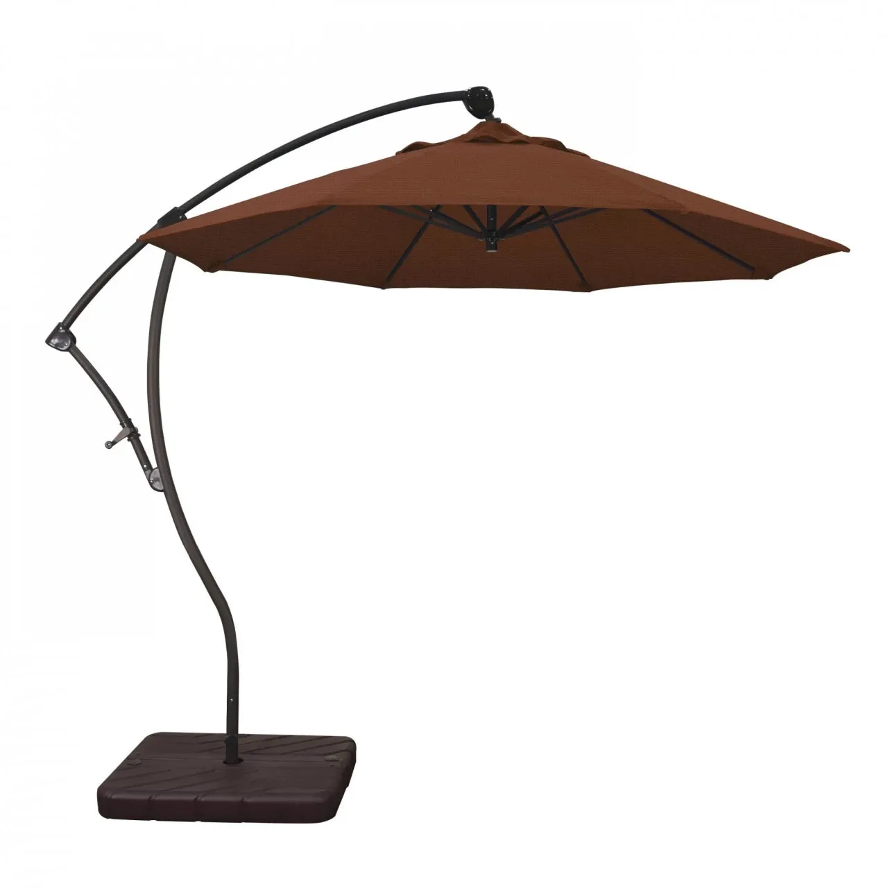 California Umbrella Bayside Series 9 ft Residential Cantilever Patio Umbrella - Durable Aluminum Construction with Crank Lift