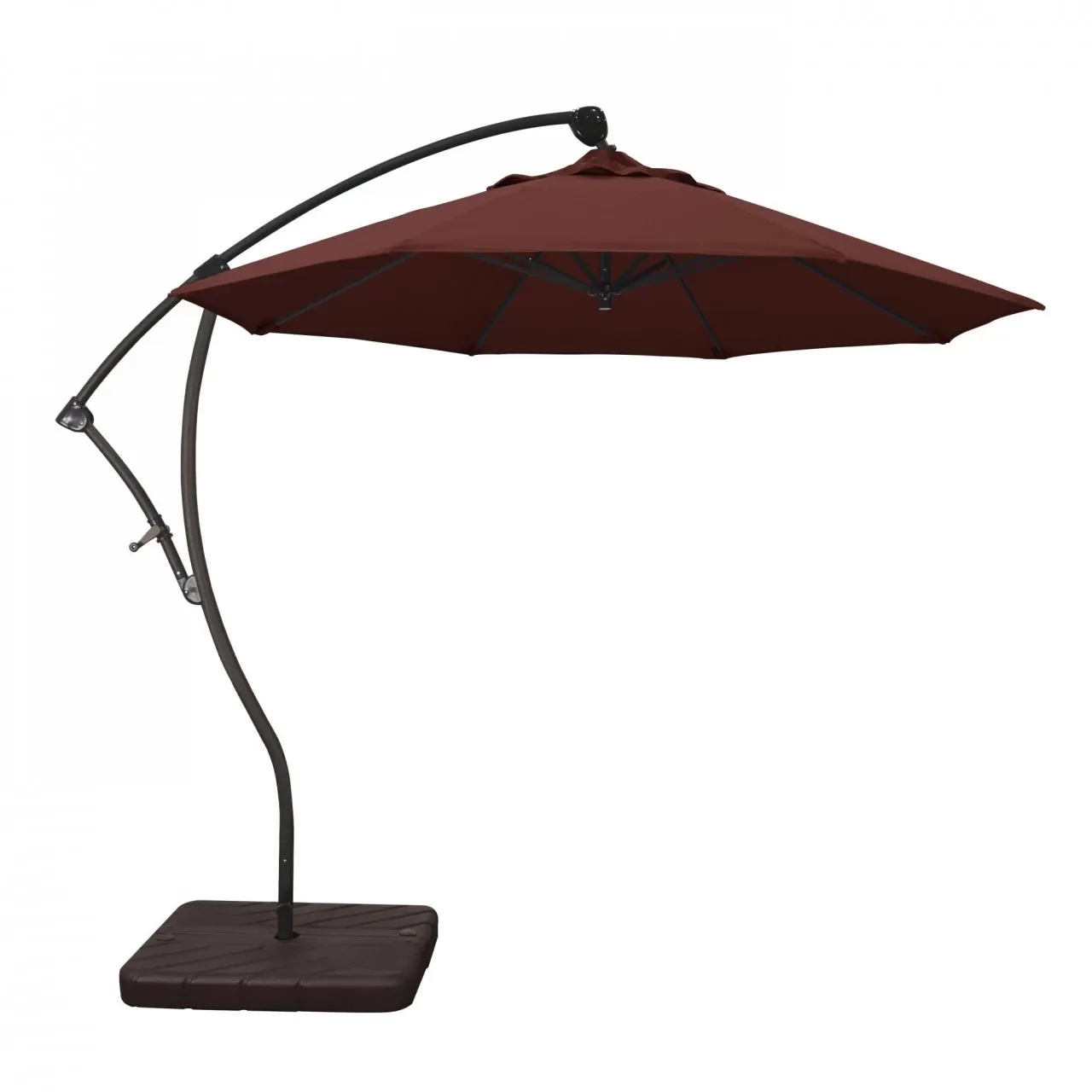 California Umbrella Bayside Series 9 ft Residential Cantilever Patio Umbrella - Durable Aluminum Construction with Crank Lift