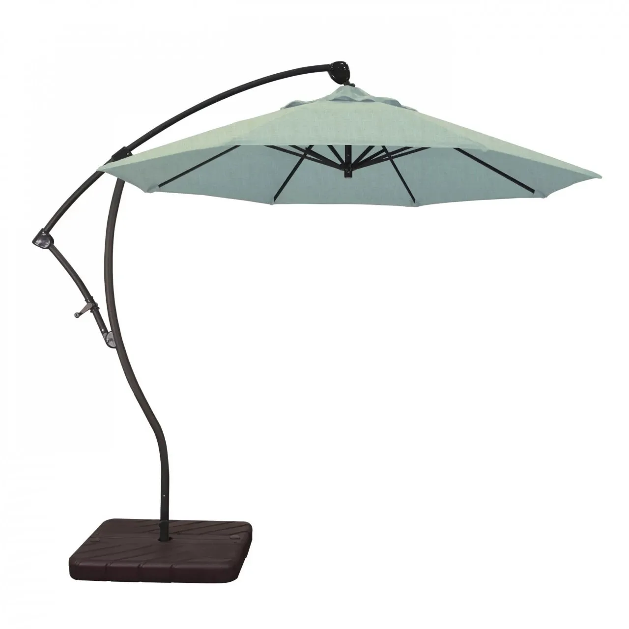 California Umbrella Bayside Series 9 ft Residential Cantilever Patio Umbrella - Durable Aluminum Construction with Crank Lift