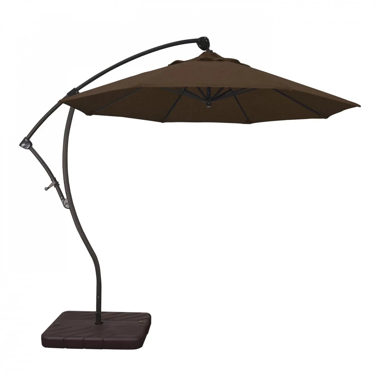 California Umbrella Bayside Series 9 ft Residential Cantilever Patio Umbrella - Durable Aluminum Construction with Crank Lift