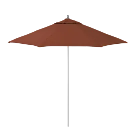 California Umbrella Rodeo Series 9 ft Commercial Patio Umbrella - Sturdy Aluminum Pole with Pulley Lift
