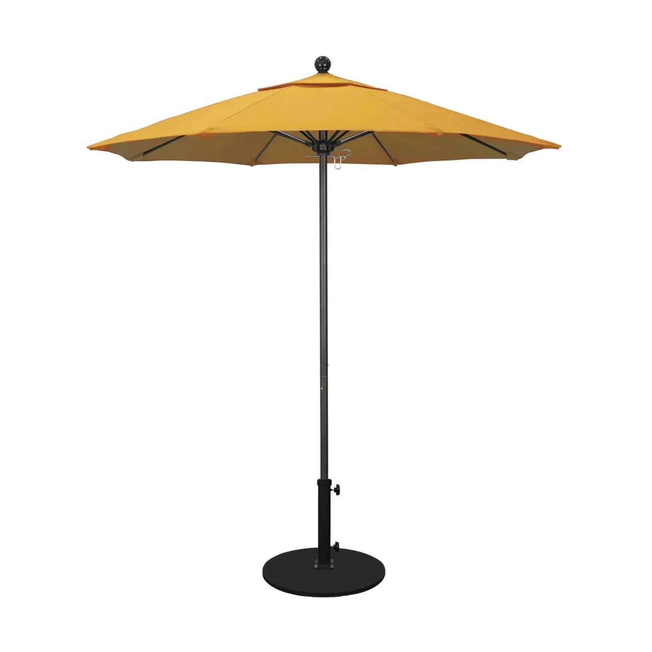 California Umbrella Venture Series 7.5 ft Commercial Patio Umbrella: Robust Aluminum Frame with Push Lift and Fiberglass Ribs