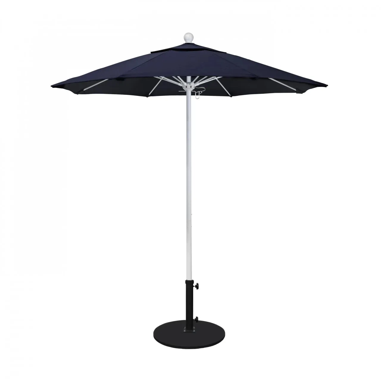 California Umbrella Venture Series 7.5 ft Commercial Patio Umbrella: Robust Aluminum Frame with Push Lift and Fiberglass Ribs