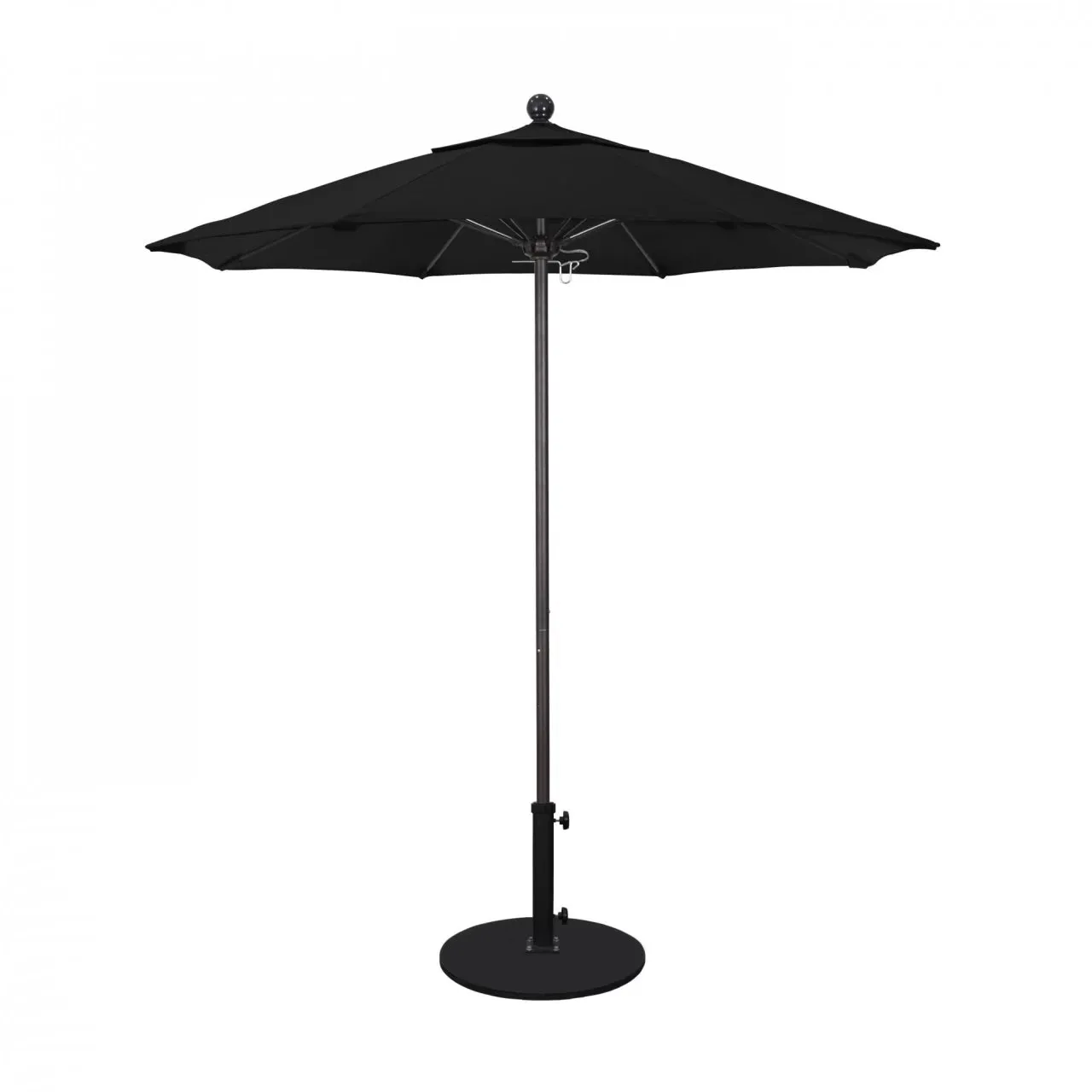 California Umbrella Venture Series 7.5 ft Commercial Patio Umbrella: Robust Aluminum Frame with Push Lift and Fiberglass Ribs