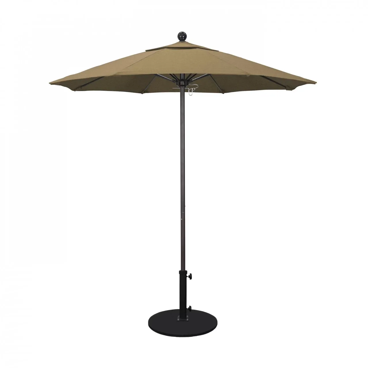 California Umbrella Venture Series 7.5 ft Commercial Patio Umbrella: Robust Aluminum Frame with Push Lift and Fiberglass Ribs