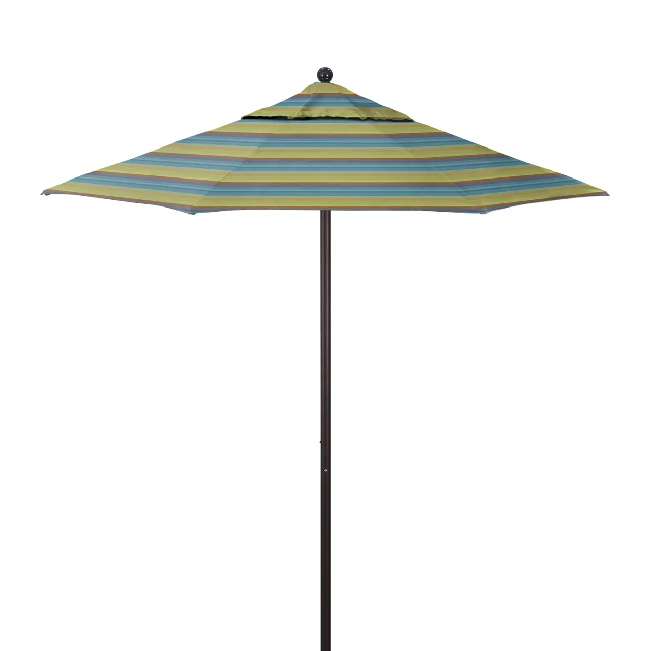 California Umbrella Venture Series 7.5 ft Commercial Patio Umbrella: Robust Aluminum Frame with Push Lift and Fiberglass Ribs