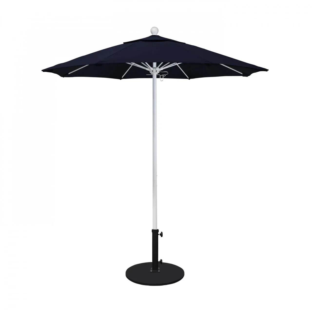 California Umbrella Venture Series 7.5 ft Commercial Patio Umbrella: Robust Aluminum Frame with Push Lift and Fiberglass Ribs