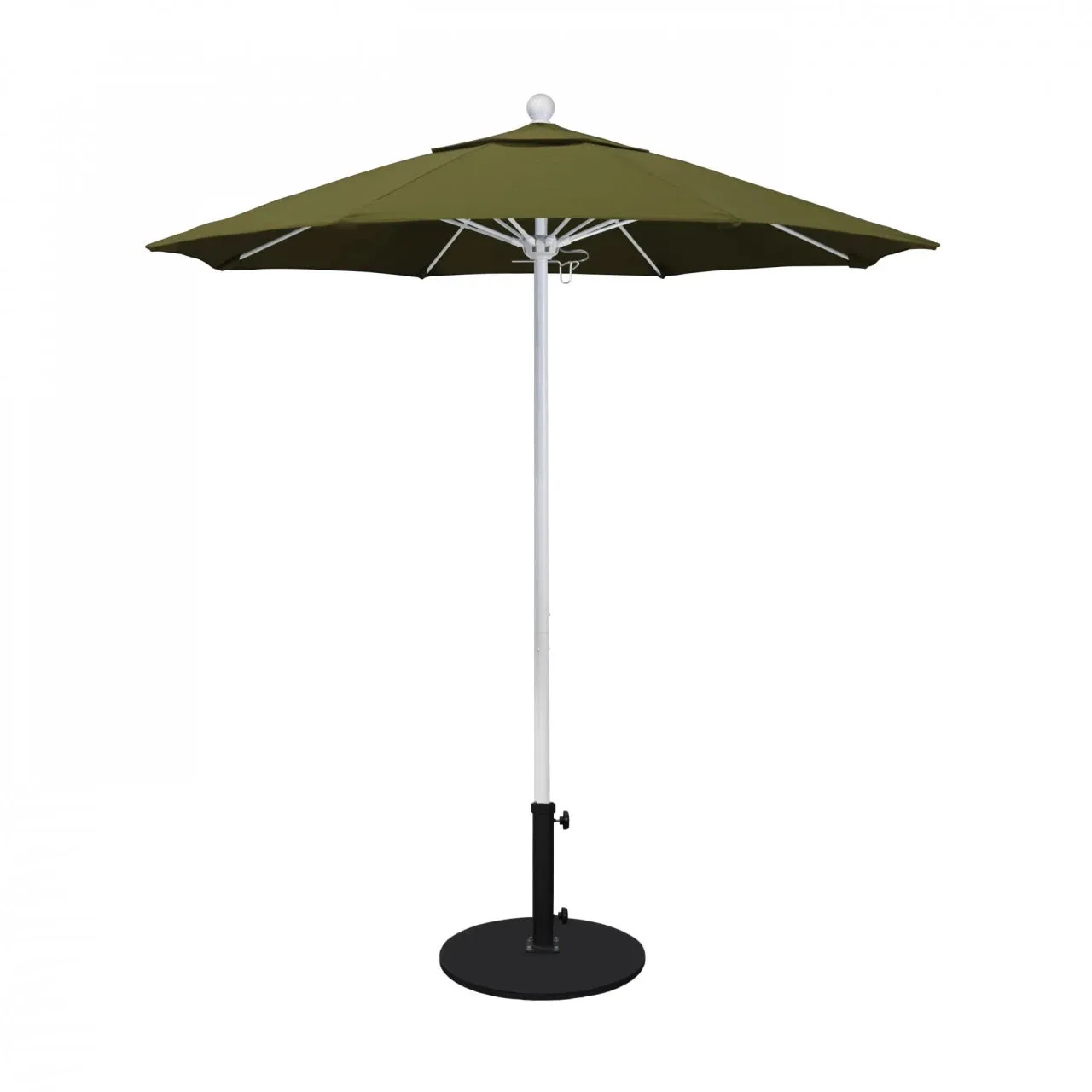 California Umbrella Venture Series 7.5 ft Commercial Patio Umbrella: Robust Aluminum Frame with Push Lift and Fiberglass Ribs