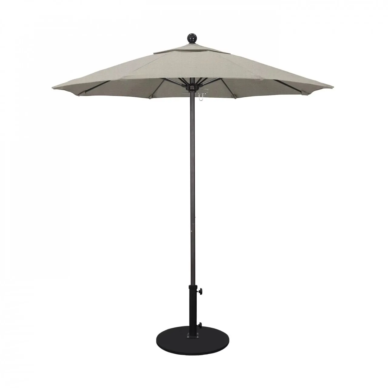 California Umbrella Venture Series 7.5 ft Commercial Patio Umbrella: Robust Aluminum Frame with Push Lift and Fiberglass Ribs