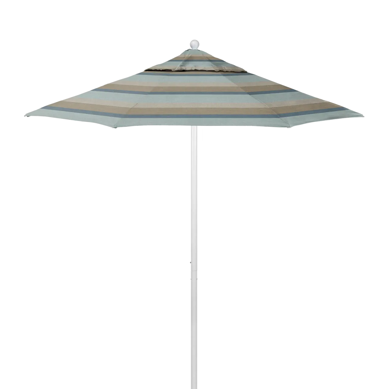 California Umbrella Venture Series 7.5 ft Commercial Patio Umbrella: Robust Aluminum Frame with Push Lift and Fiberglass Ribs