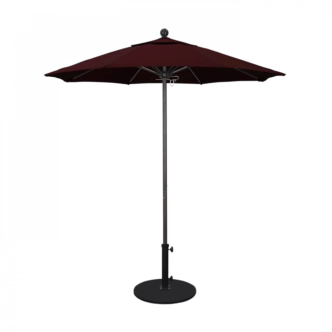 California Umbrella Venture Series 7.5 ft Commercial Patio Umbrella: Robust Aluminum Frame with Push Lift and Fiberglass Ribs