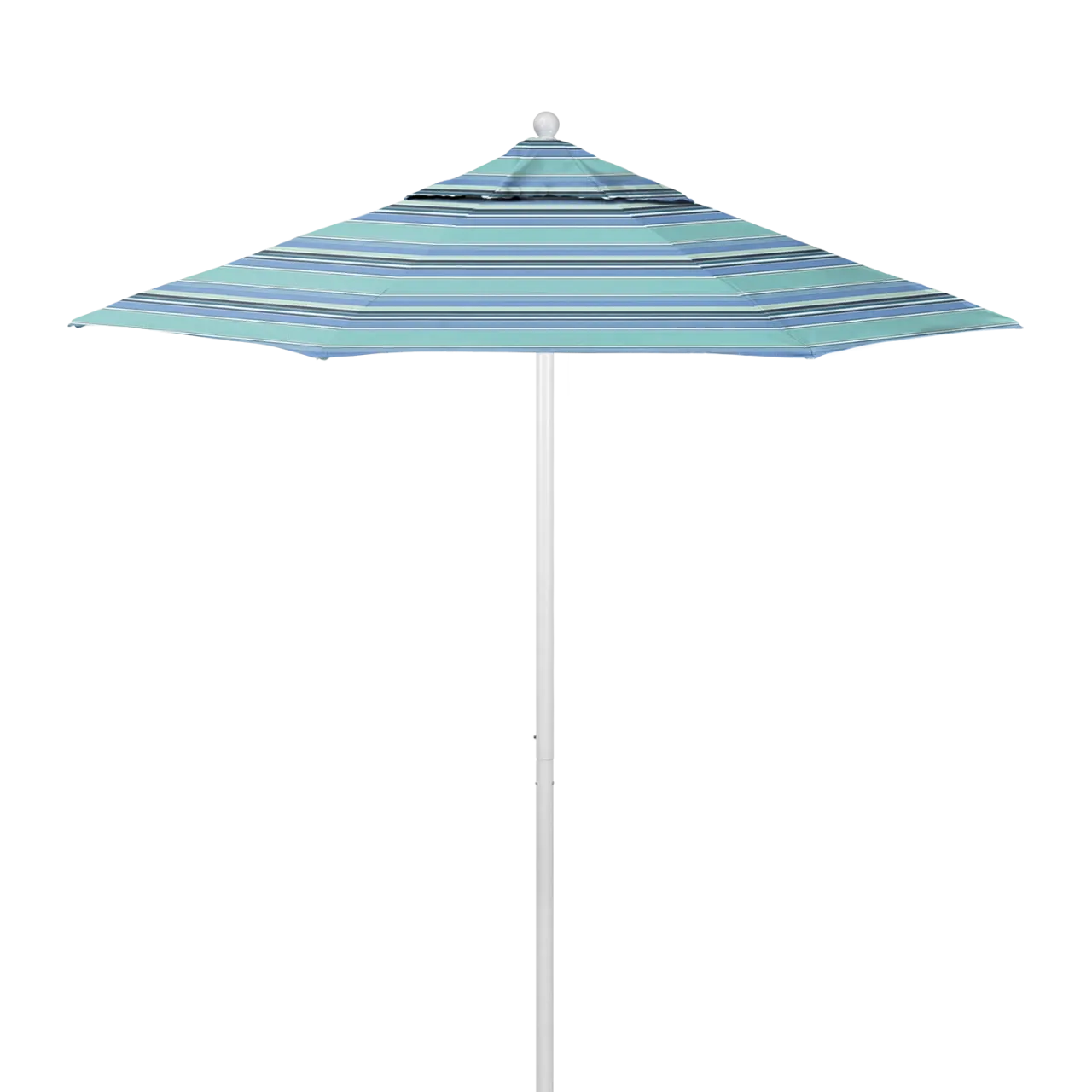 California Umbrella Venture Series 7.5 ft Commercial Patio Umbrella: Robust Aluminum Frame with Push Lift and Fiberglass Ribs