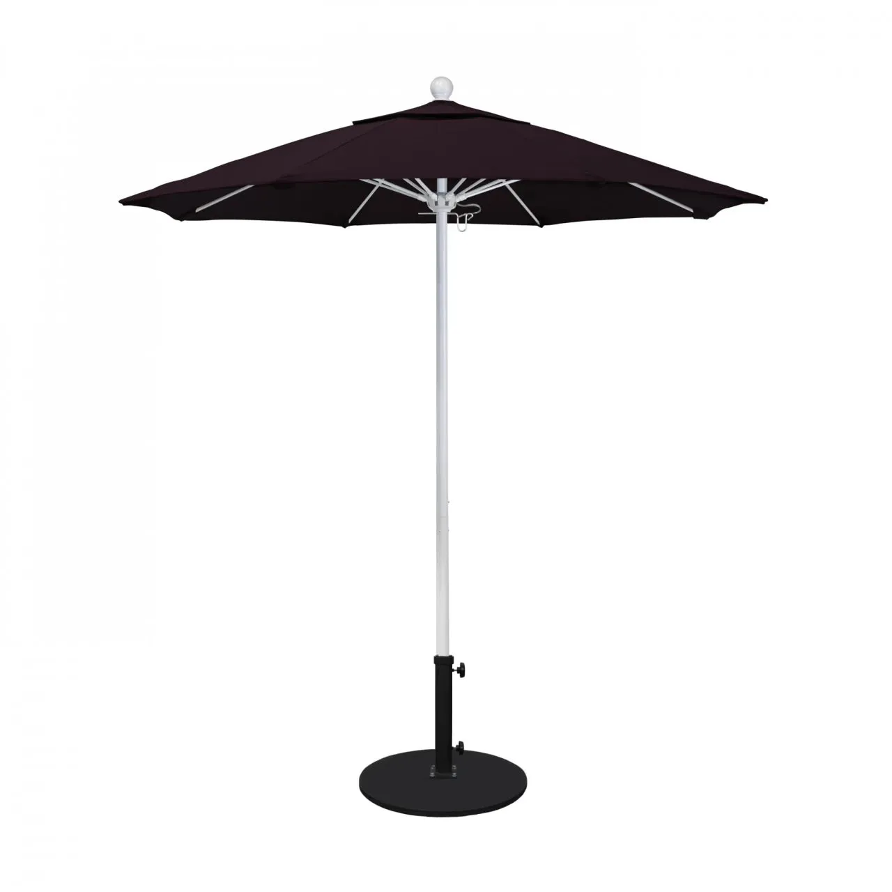 California Umbrella Venture Series 7.5 ft Commercial Patio Umbrella: Robust Aluminum Frame with Push Lift and Fiberglass Ribs