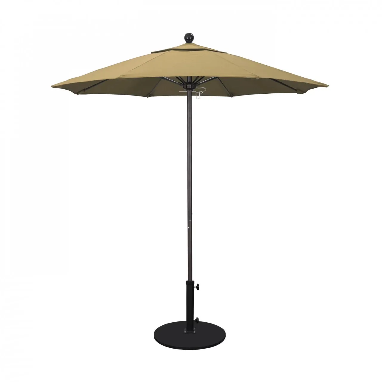 California Umbrella Venture Series 7.5 ft Commercial Patio Umbrella: Robust Aluminum Frame with Push Lift and Fiberglass Ribs