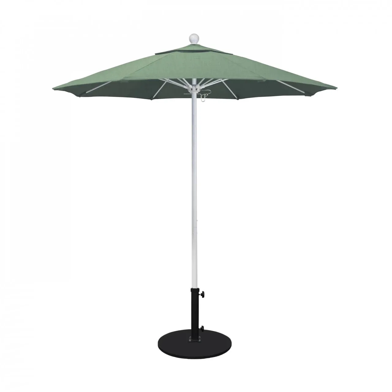 California Umbrella Venture Series 7.5 ft Commercial Patio Umbrella: Robust Aluminum Frame with Push Lift and Fiberglass Ribs