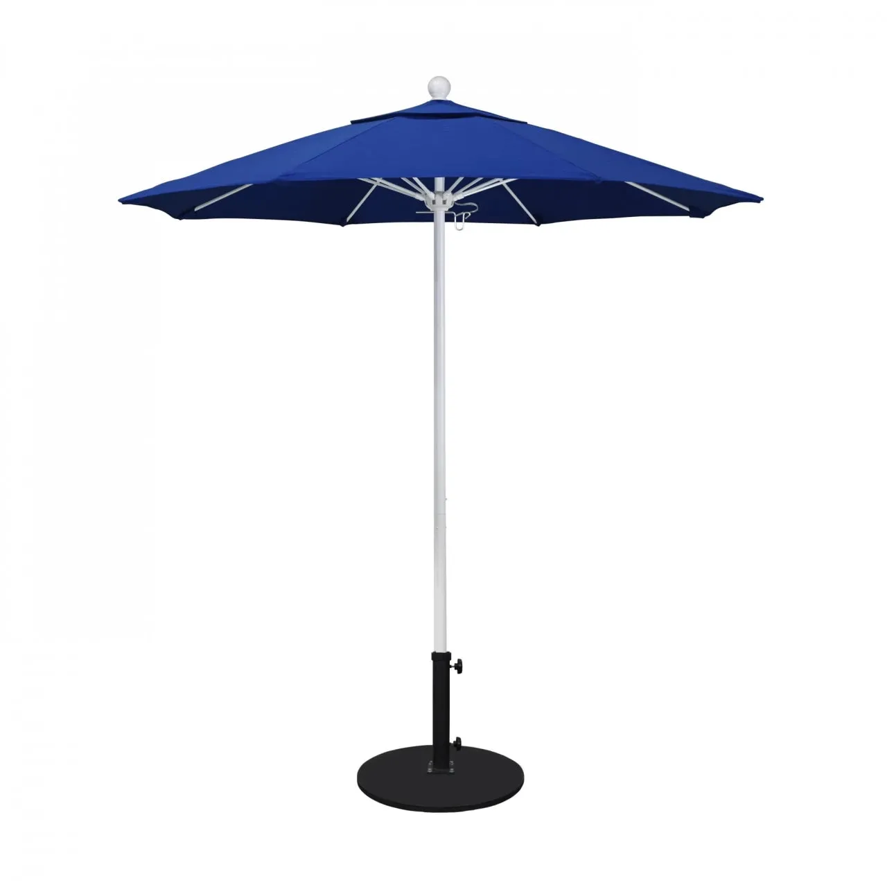 California Umbrella Venture Series 7.5 ft Commercial Patio Umbrella: Robust Aluminum Frame with Push Lift and Fiberglass Ribs