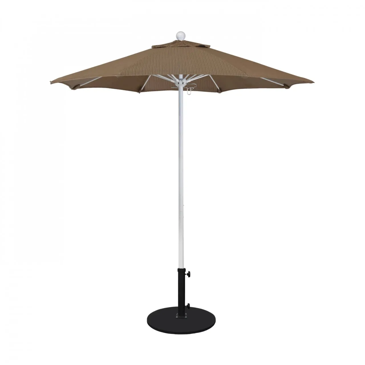 California Umbrella Venture Series 7.5 ft Commercial Patio Umbrella: Robust Aluminum Frame with Push Lift and Fiberglass Ribs