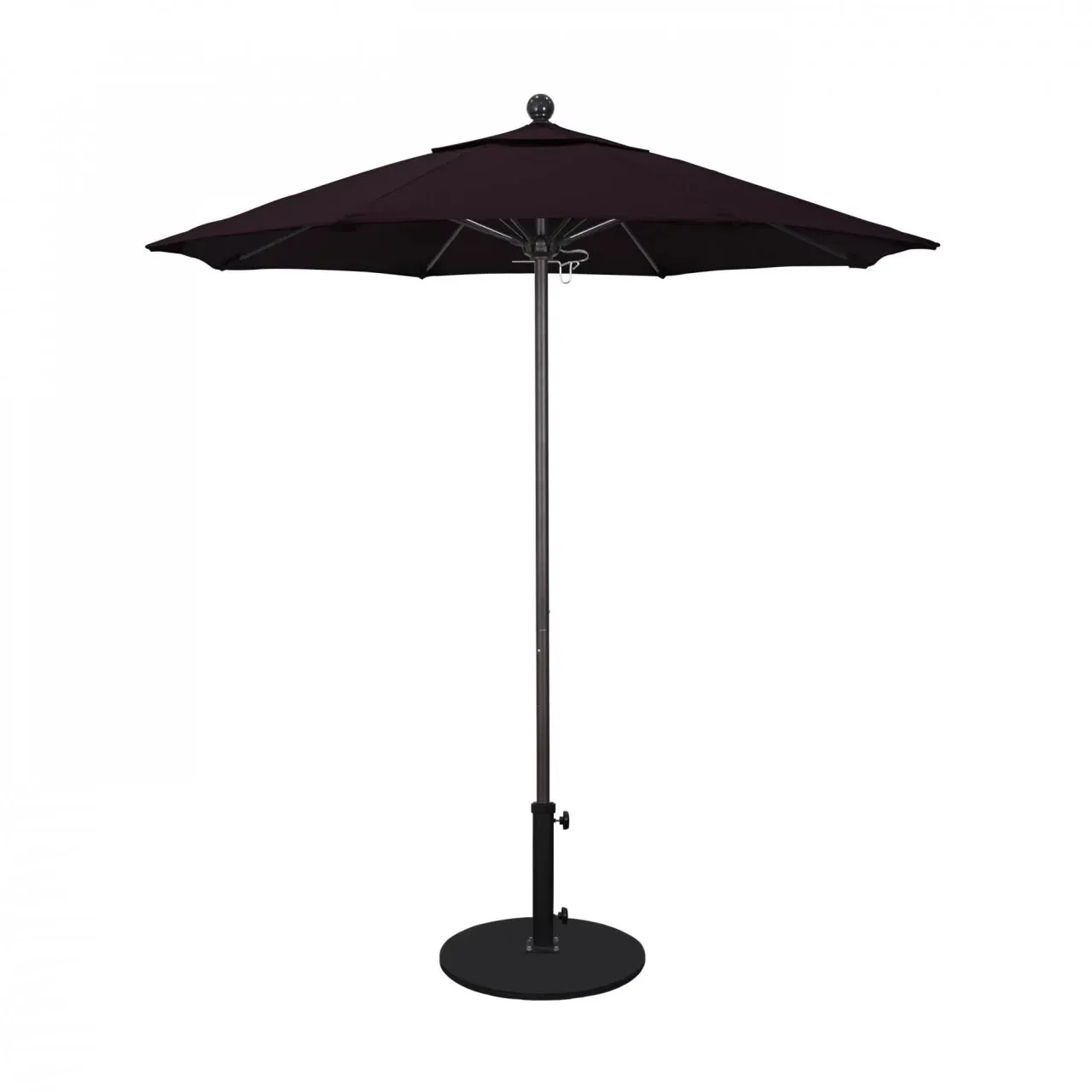 California Umbrella Venture Series 7.5 ft Commercial Patio Umbrella: Robust Aluminum Frame with Push Lift and Fiberglass Ribs