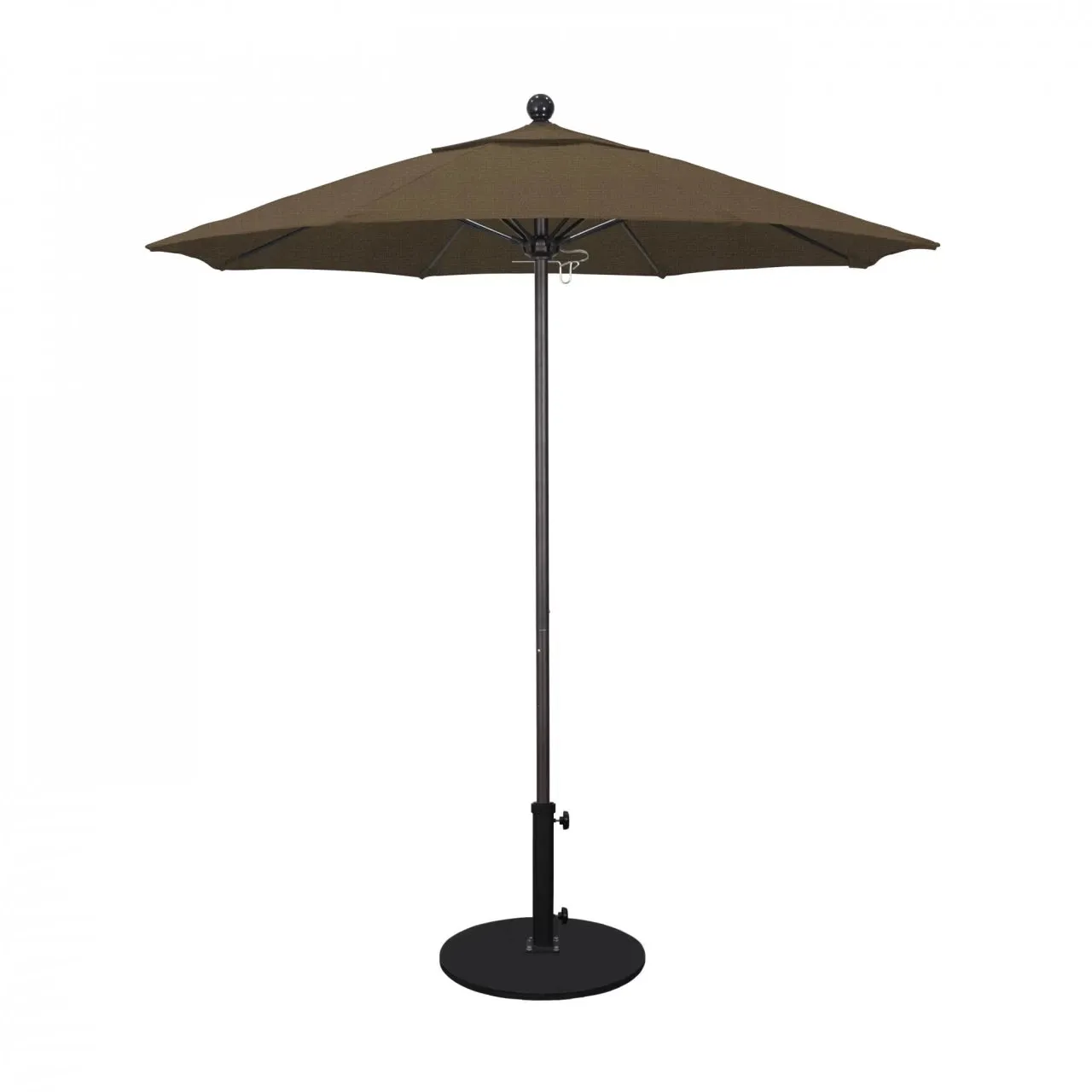 California Umbrella Venture Series 7.5 ft Commercial Patio Umbrella: Robust Aluminum Frame with Push Lift and Fiberglass Ribs
