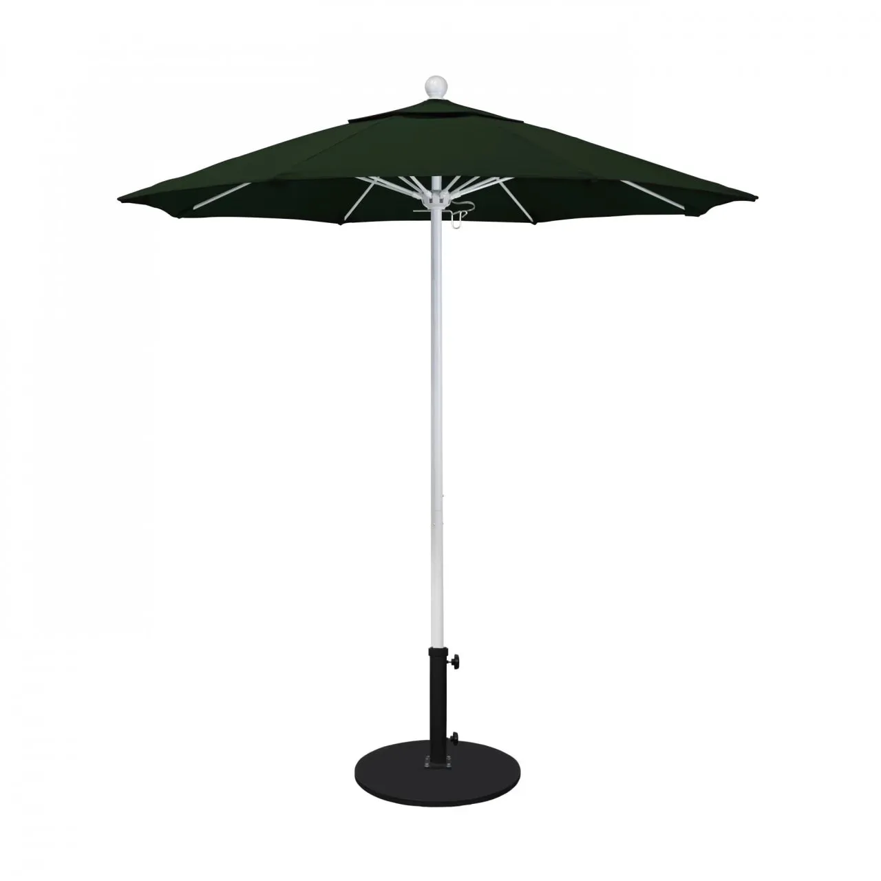 California Umbrella Venture Series 7.5 ft Commercial Patio Umbrella: Robust Aluminum Frame with Push Lift and Fiberglass Ribs