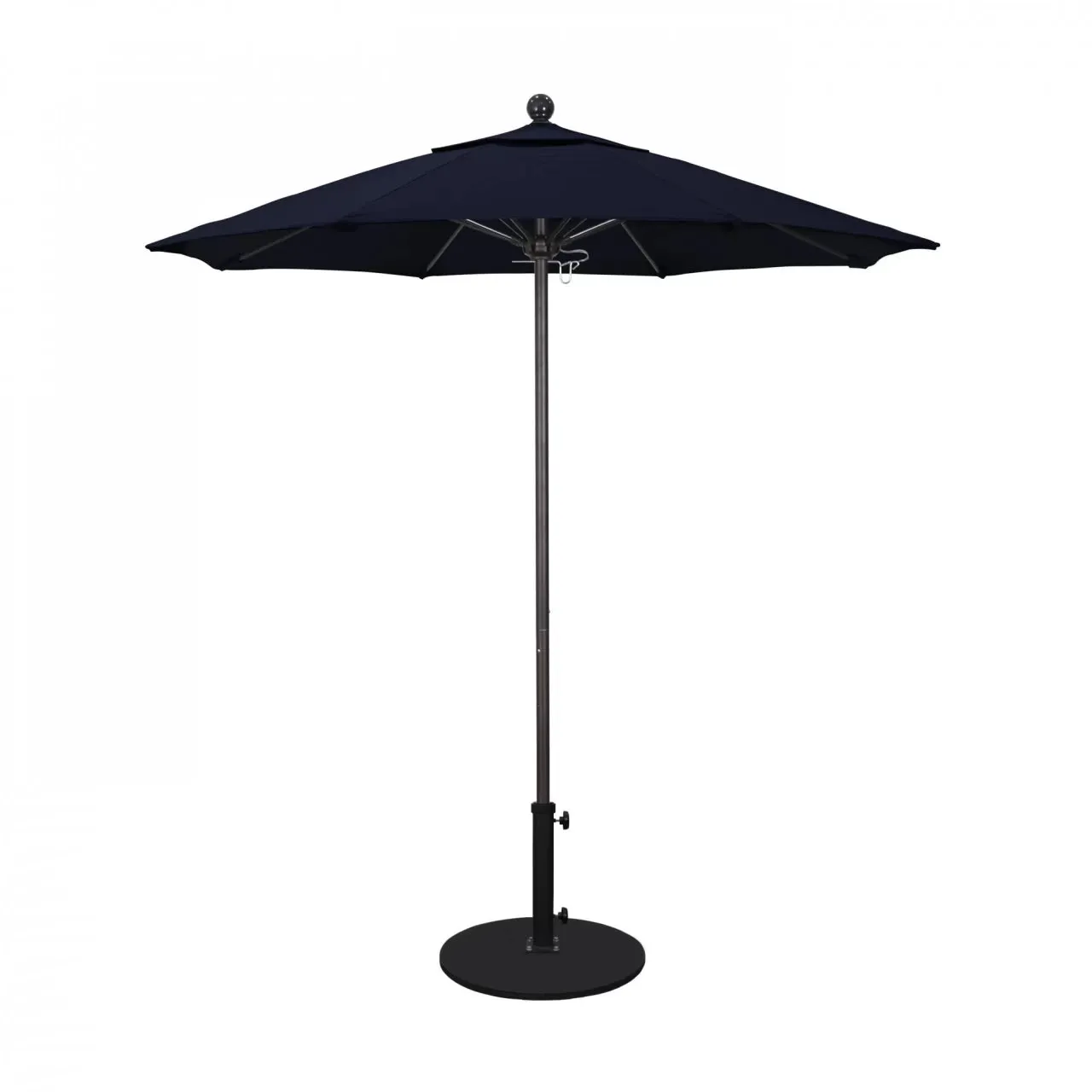California Umbrella Venture Series 7.5 ft Commercial Patio Umbrella: Robust Aluminum Frame with Push Lift and Fiberglass Ribs