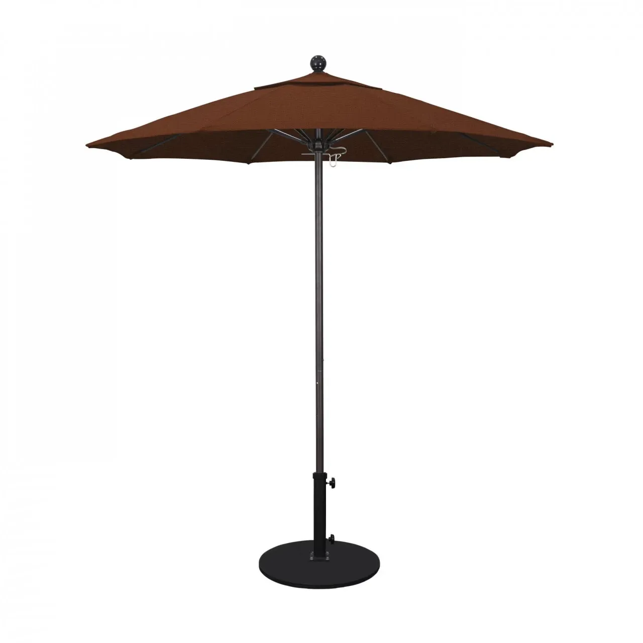 California Umbrella Venture Series 7.5 ft Commercial Patio Umbrella: Robust Aluminum Frame with Push Lift and Fiberglass Ribs