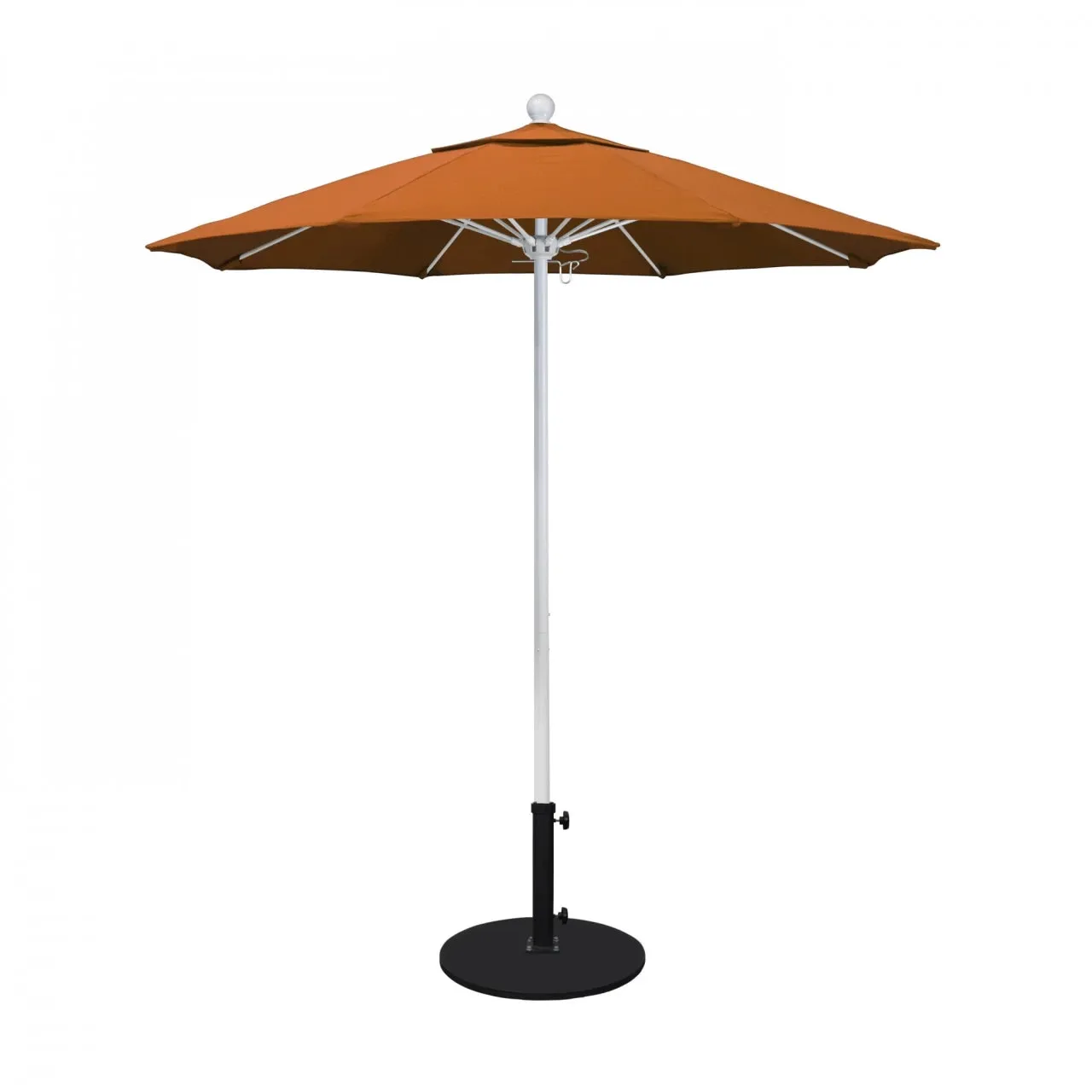 California Umbrella Venture Series 7.5 ft Commercial Patio Umbrella: Robust Aluminum Frame with Push Lift and Fiberglass Ribs
