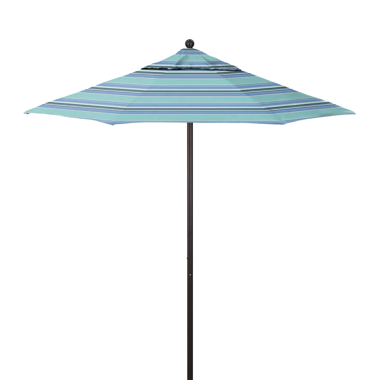 California Umbrella Venture Series 7.5 ft Commercial Patio Umbrella: Robust Aluminum Frame with Push Lift and Fiberglass Ribs