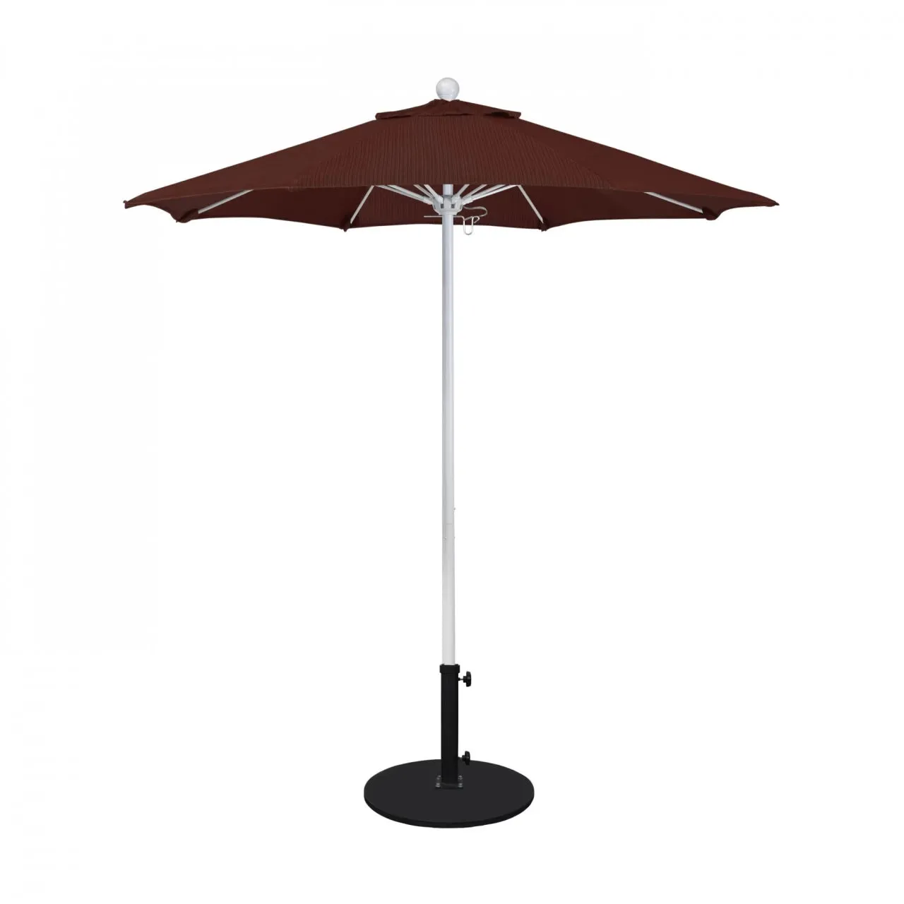 California Umbrella Venture Series 7.5 ft Commercial Patio Umbrella: Robust Aluminum Frame with Push Lift and Fiberglass Ribs