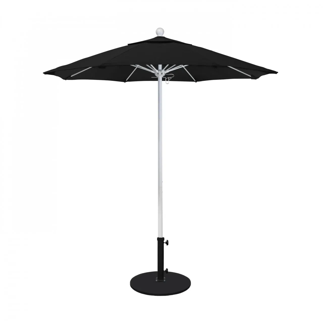 California Umbrella Venture Series 7.5 ft Commercial Patio Umbrella: Robust Aluminum Frame with Push Lift and Fiberglass Ribs