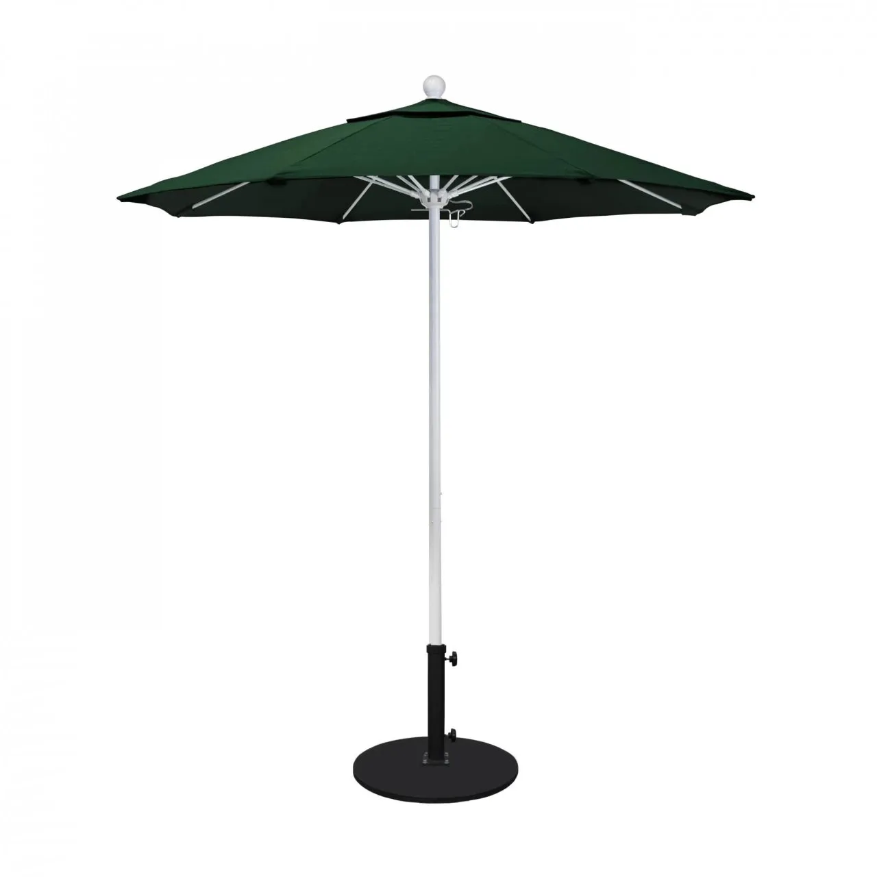 California Umbrella Venture Series 7.5 ft Commercial Patio Umbrella: Robust Aluminum Frame with Push Lift and Fiberglass Ribs