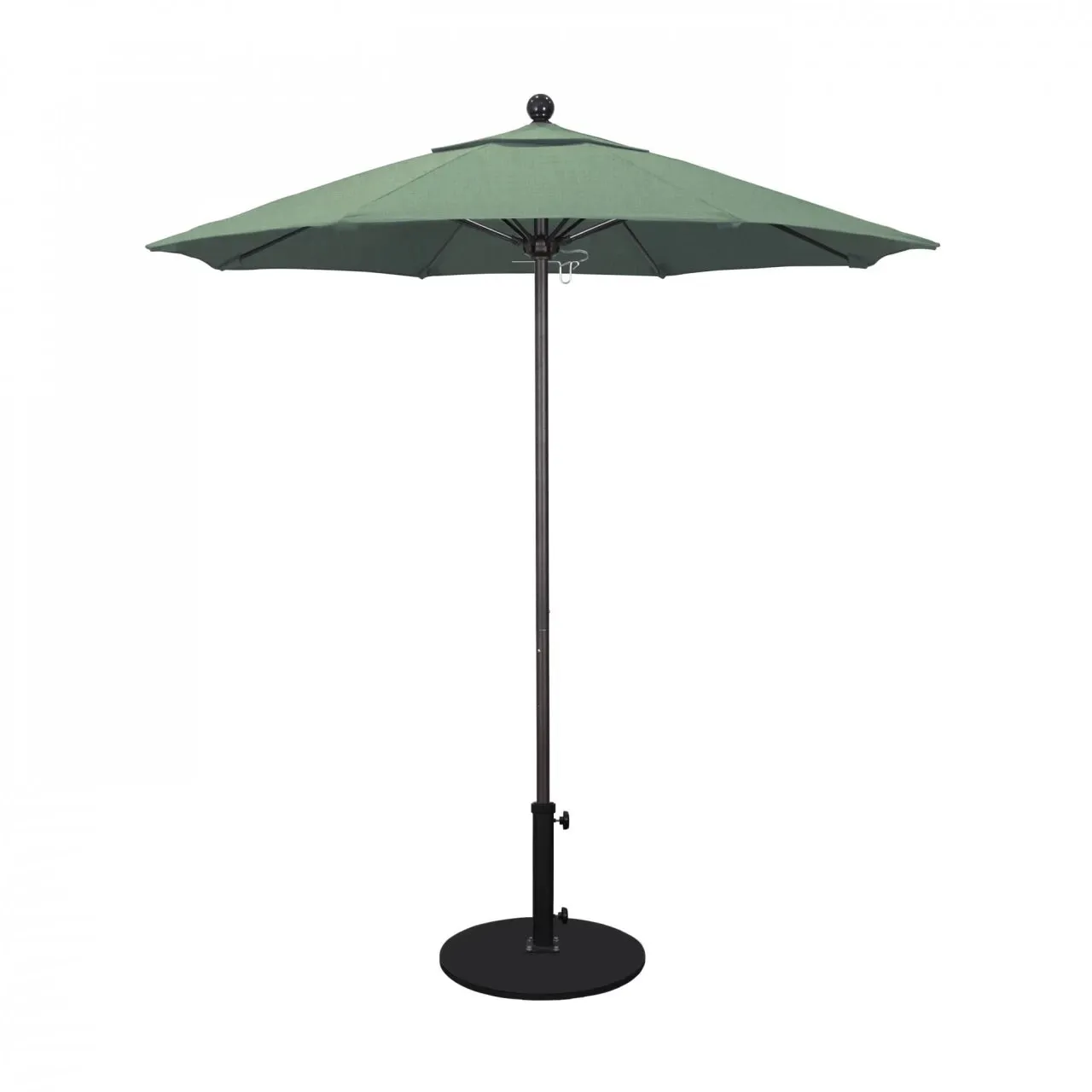 California Umbrella Venture Series 7.5 ft Commercial Patio Umbrella: Robust Aluminum Frame with Push Lift and Fiberglass Ribs