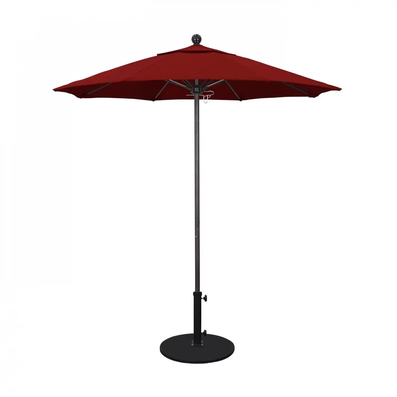 California Umbrella Venture Series 7.5 ft Commercial Patio Umbrella: Robust Aluminum Frame with Push Lift and Fiberglass Ribs