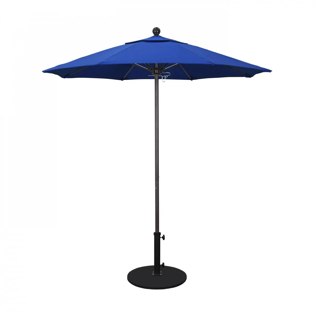 California Umbrella Venture Series 7.5 ft Commercial Patio Umbrella: Robust Aluminum Frame with Push Lift and Fiberglass Ribs
