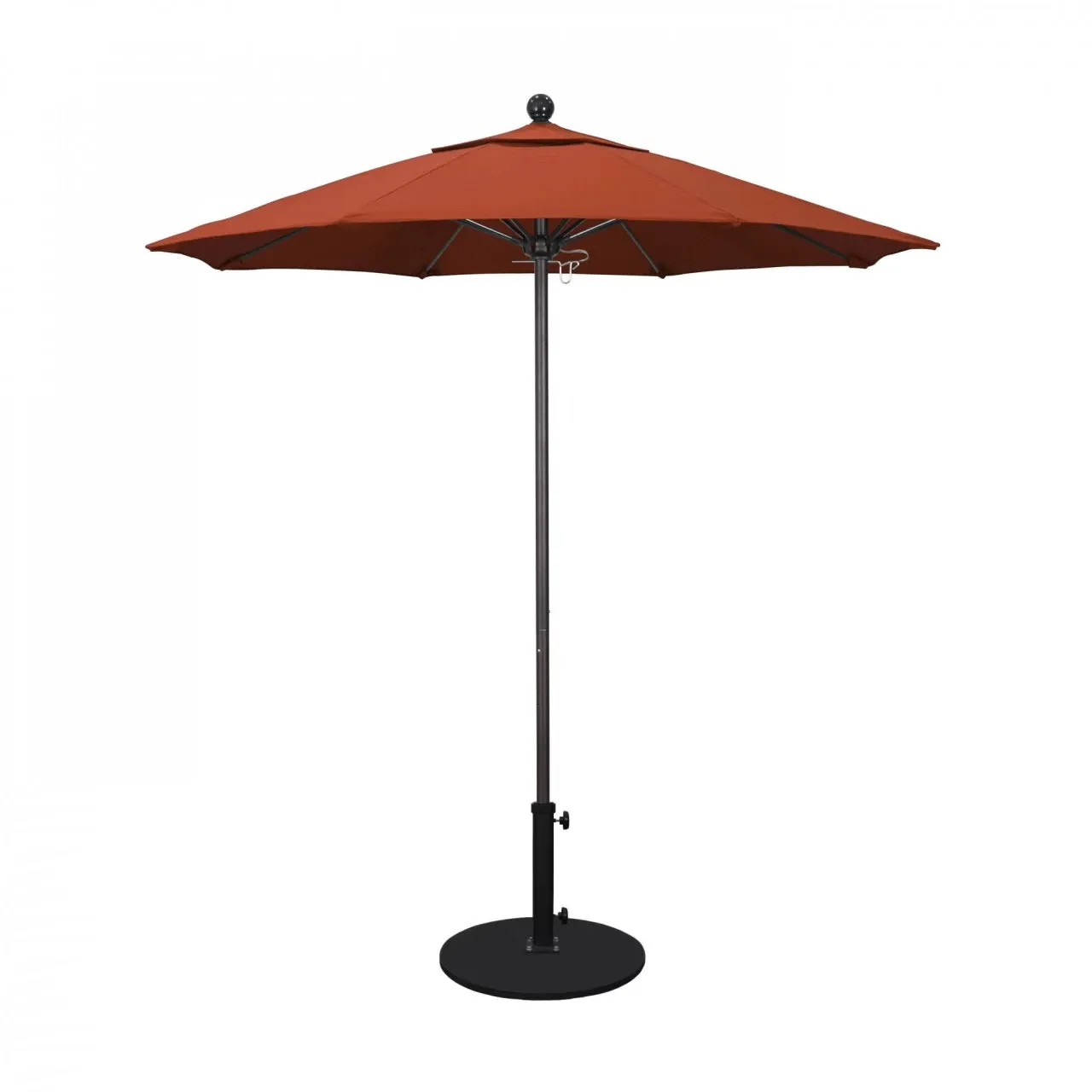 California Umbrella Venture Series 7.5 ft Commercial Patio Umbrella: Robust Aluminum Frame with Push Lift and Fiberglass Ribs