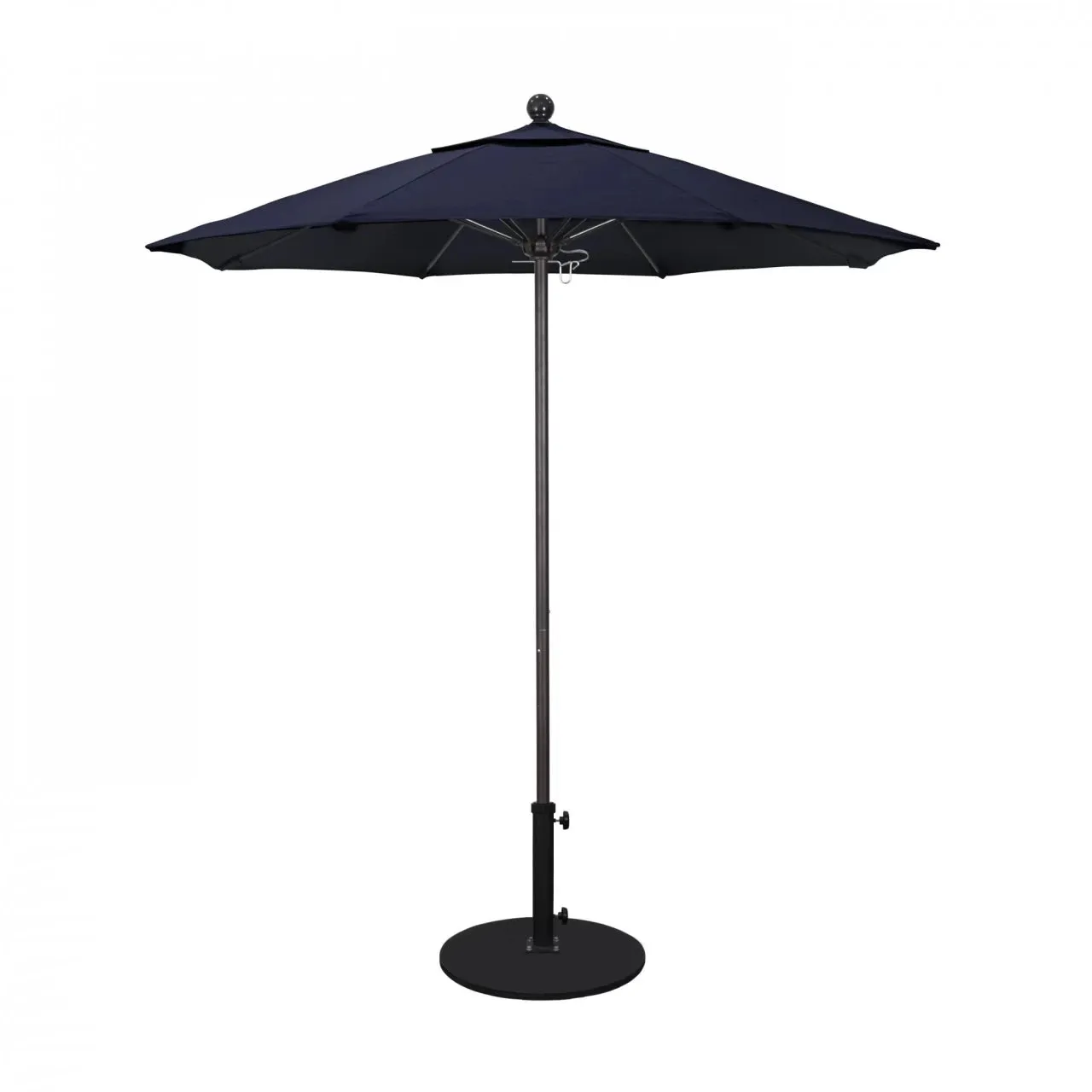 California Umbrella Venture Series 7.5 ft Commercial Patio Umbrella: Robust Aluminum Frame with Push Lift and Fiberglass Ribs