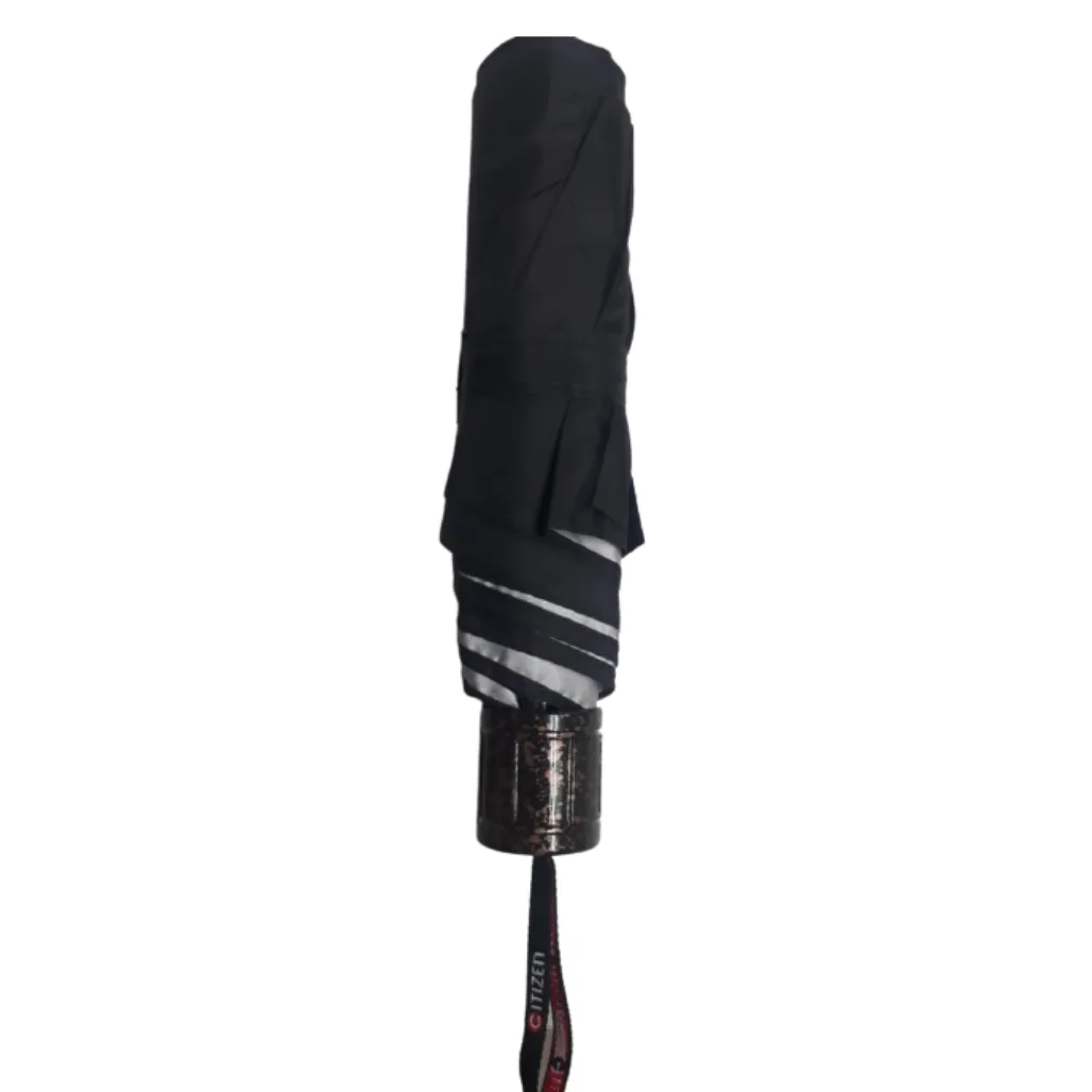 Citizen 3 Fold Umbrella, Manual Umbrella, Rain and UV Protection (6 Pcs, 21 Inch, Black)