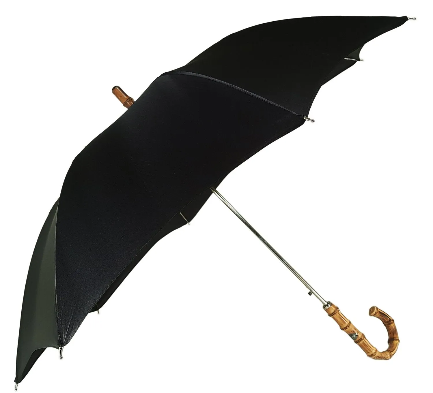 Classic Automatic Black Umbrella With Whanghee Handle