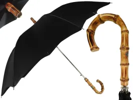Classic Automatic Black Umbrella With Whanghee Handle