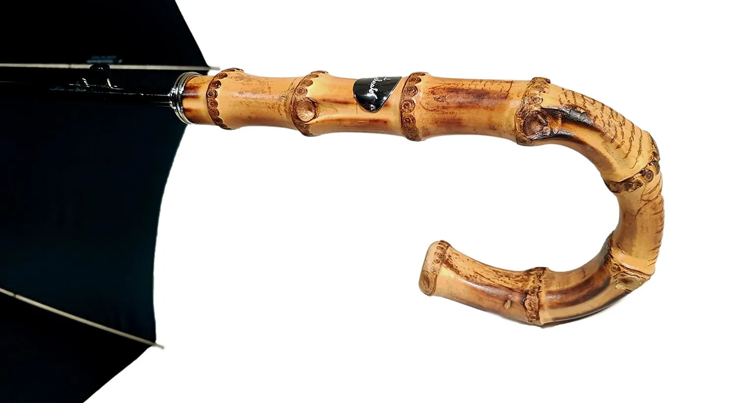 Classic Automatic Black Umbrella With Whanghee Handle