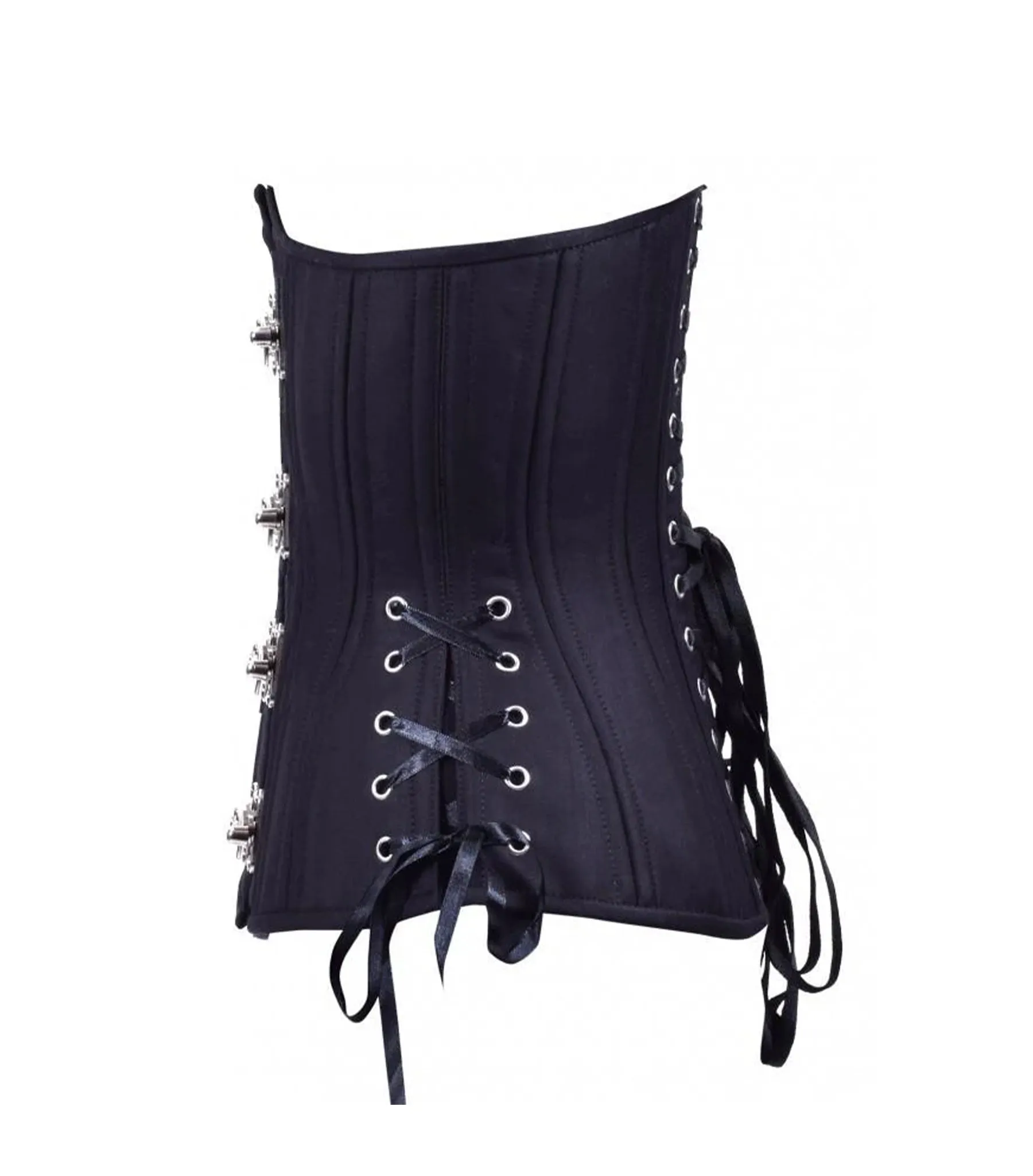 Dark Cross Eyelets Steel Boned Waist Reducing Underbust Corset