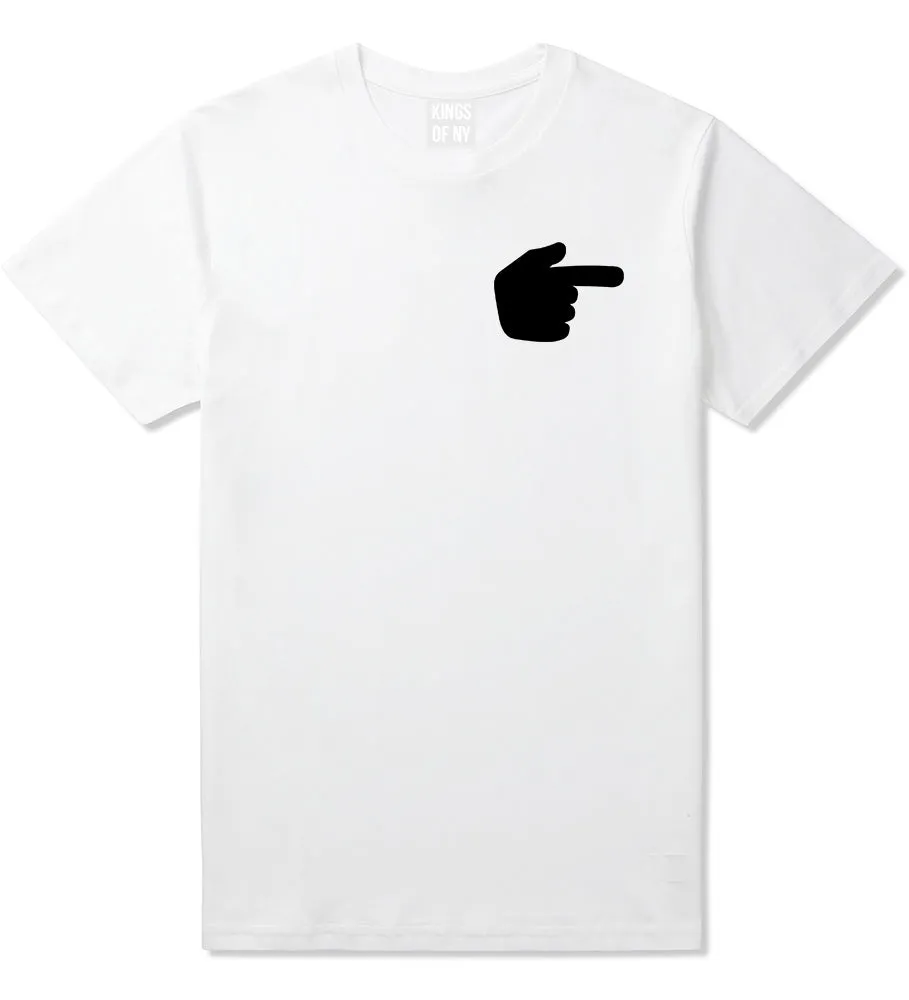 Datway Pointing Finger Chest Mens T-Shirt
